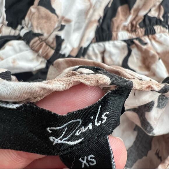 Rails Khloe Floral Knee Length Shift Dress Sepia Roses Sz XS - Picture 7 of 9